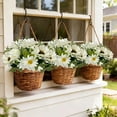 thumbnail image 2 of Meiiso 6-Head Artificial White Sunflowers (Pink Sunflower Stems, Artificial Sunflowers), 1 Bouquet of Artificial Flowers, Sunflower Chrysanthemum Peony Flowers for Table Home Wedding Decoration, 2 of 8