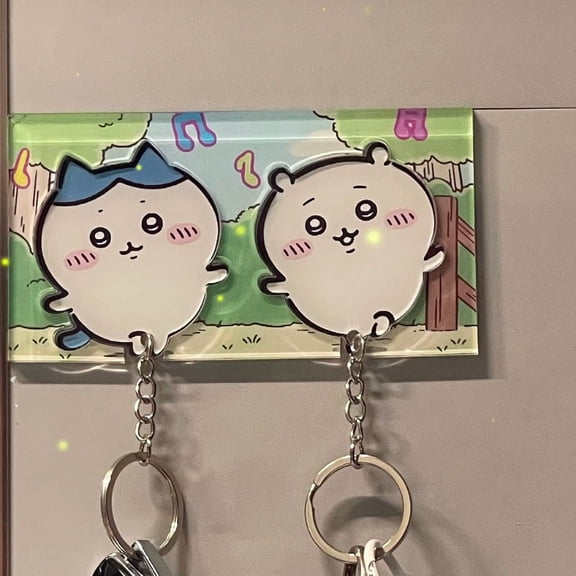 Kawaii Chiikawa Key Storage Hachiware Cartoon Keychain Couple Toy School Bag Pendant Sticker Accessories Gift