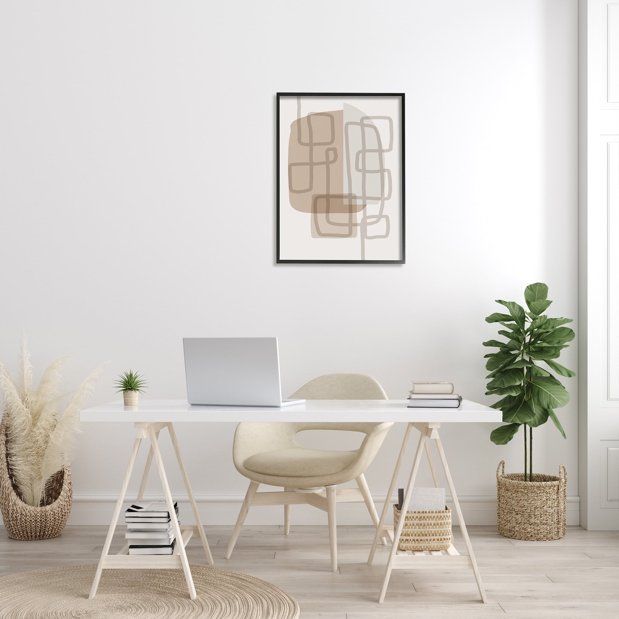 Stupell Industries Abstract Brown Beige Tan Shapes Modern Earth Tones, 24 x 30, Design by Urban Epiphany
