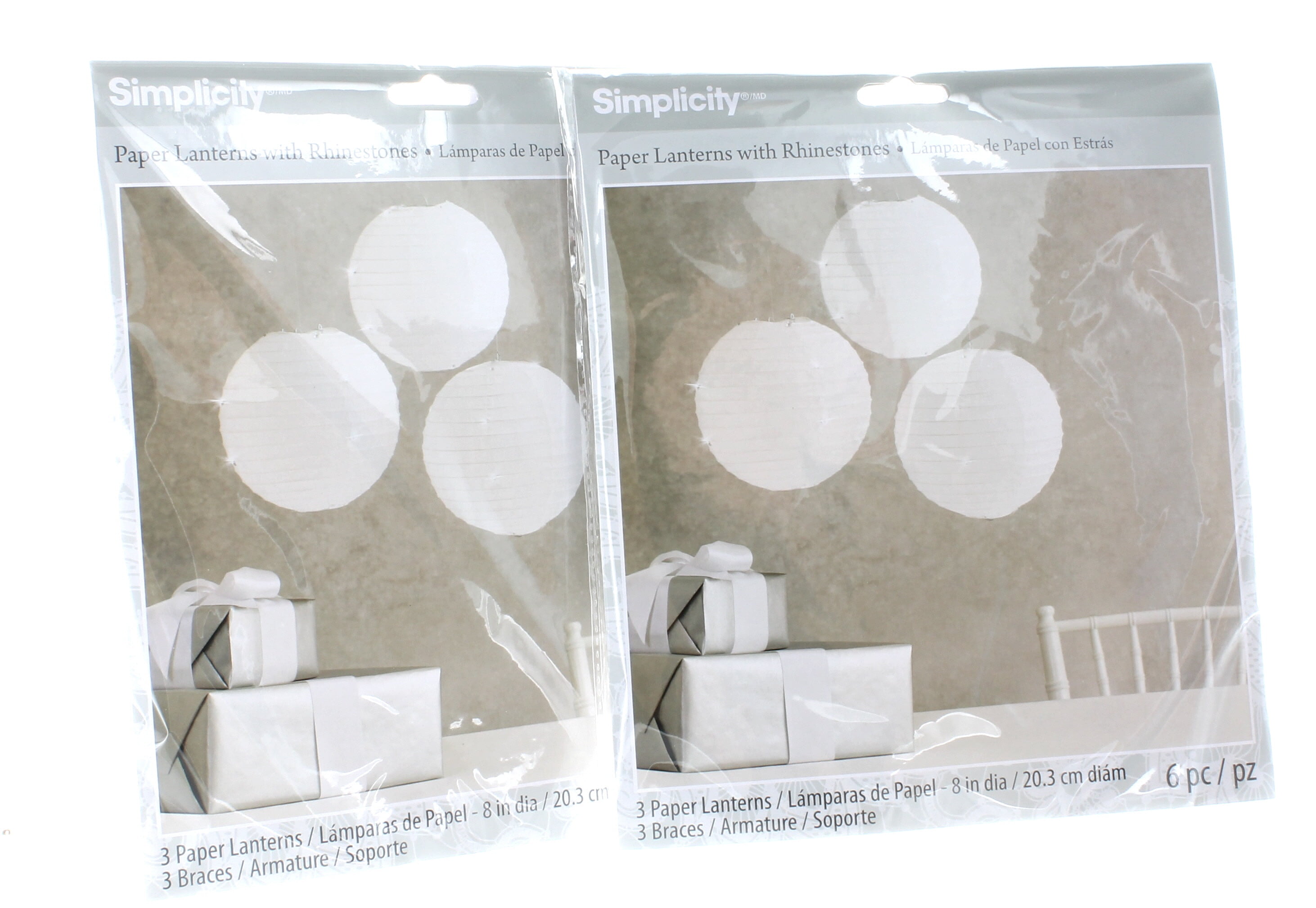 Simplicity Paper Lanterns with Rhinestones, 6 Piece