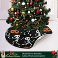 thumbnail image 6 of GZHJMY Skeleton Dance Christmas Tree Mat, Round Christmas Tree Stand Mat Decoration for Holiday Party Home Christmas Day Ornaments Floor Door, 28.3", 6 of 6