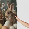 thumbnail image 3 of JEUXUS Durable and Washable Modern Bunny Easter Eggs Rabbit Shower Curtain Multiple Sizes White, 3 of 7