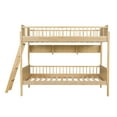 thumbnail image 4 of Euroco Wood Twin Size Bunk Bed with Storage Shelves, Natural, 4 of 13