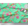 thumbnail image 2 of Soimoi Cotton Poplin Fabric Floral Wreath & Flamingo Bird Fabric Prints by Yard 56 Inch Wide, 2 of 3