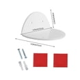 thumbnail image 5 of Acrylic Floating Wall Shelves Set 3 For Security Cameras, Baby Monitors, Speakers,universal Small Wall Shelf,white, 5 of 5