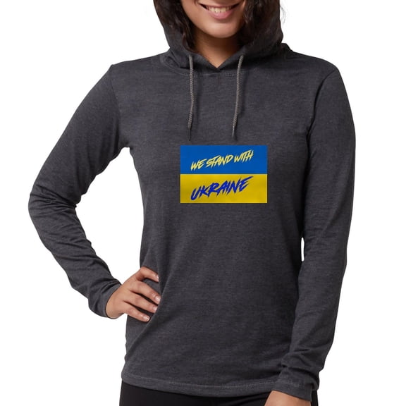 CafePress - We Stand With Ukraine Long Sleeve T Shirt - Womens Hooded Shirt