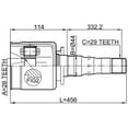 thumbnail image 2 of Febest INNER CV JOINT RIGHT 26X44X29 # 2911-DIVFRH OEM TDB500100, 2 of 2