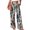 Dark Green, variant on KLHDSF Women's Pants Elastic Waist Striped Lightweight Palazzo Pants for Women Casual Lounge Wide Leg Pants Beige L