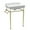 White / Polished Brass, variant on Whitehaus WHV024-L33-1H-BN Single Hole Console Sink With Brushed Nickel Leg