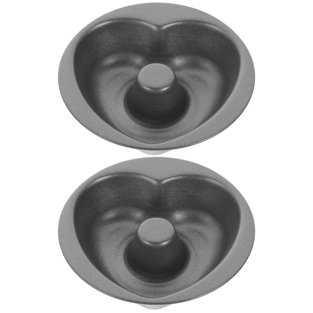 GOOHOCHY moldes de acero al carbono con forma de corazón para donas, pasteles, galletas y muffins.
