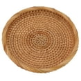 thumbnail image 4 of Natural Rattan Fruit Bowl, Round Tray for Snacks, Desserts,   Produce, 4 of 6