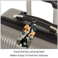 thumbnail image 3 of Square 2Pack PU Leather Fox Cruise Luggage Tag with Privacy Cover and Name ID Tag for Travel Handbags Backpacks Luggage Tags, 3 of 6