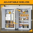 thumbnail image 6 of SOLAURA 72 inches Tall Metal Garage Storage Cabinets, Lockable Steel Storage Cabinet with Doors and Adjustable Shelves for Office, Home, Shops, Garage, Assembly Required, Cement Gray, 6 of 6