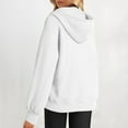 thumbnail image 4 of Fashion Hoodies for Women Pullover Plus Size Loose Casual Half Zipper Hooded Sweatshirt, 4 of 7