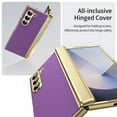 thumbnail image 4 of ELEHOLD Case for Samsung Galaxy Z Fold 7, Shockproof Hard PC Frosted Back Case with Hinge Protection & Built-in Screen Protector,Purple, 4 of 9