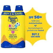 Banana Boat Kids Sport Sunscreen Spray SPF 50, Twin Pack, Kids Sunscreen Spray, 2 6 oz Sprays