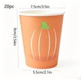 thumbnail image 3 of Thanksgiving Party Supplies, Pumpkin Paper Plates And Cups Set, Disposable Holiday Tableware, Fall Harvest Dinnerware Set For Family Gatherings And Seasonal Celebrations, 3 of 7