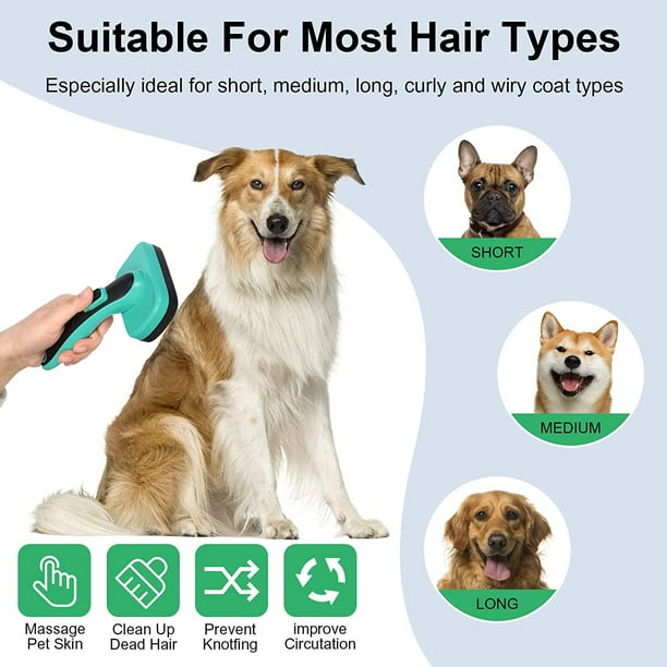 Self cleaning Slicker Brush pet shedding and grooming tool