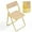 Yellow, variant on BONNLO Folding Chair Modern Iron Frame Accent with Woven Texture Pane Black/White/Yellow/Brown