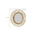 thumbnail image 2 of Creative Co-Op Bamboo Oval Wall Mirror, Natural, 2 of 10