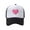 Black, variant on FAWUUDO Womens Versatile Baseball Cap Printed Heart Color Block Mesh Panel Snapback Hat Sweet Sun Protection Hat Black Free Size