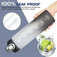 thumbnail image 3 of 1 litre Motivational Fitness Sport Water Bottle with Straw & Time Maker, Leak-proof, BPA-free, Tritan, Toxin Free Plastic Drink Bottle Design for Girls, Boy,Black, 3 of 7