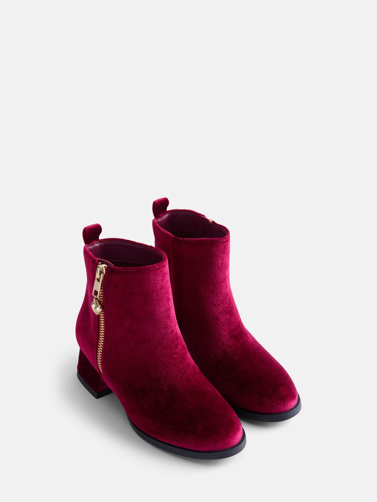 Wonder Nation Girls Faux Suede Velvet Boots