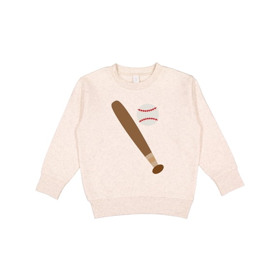 Inktastic Baseball Bat and Ball Toddler Sweatshirt