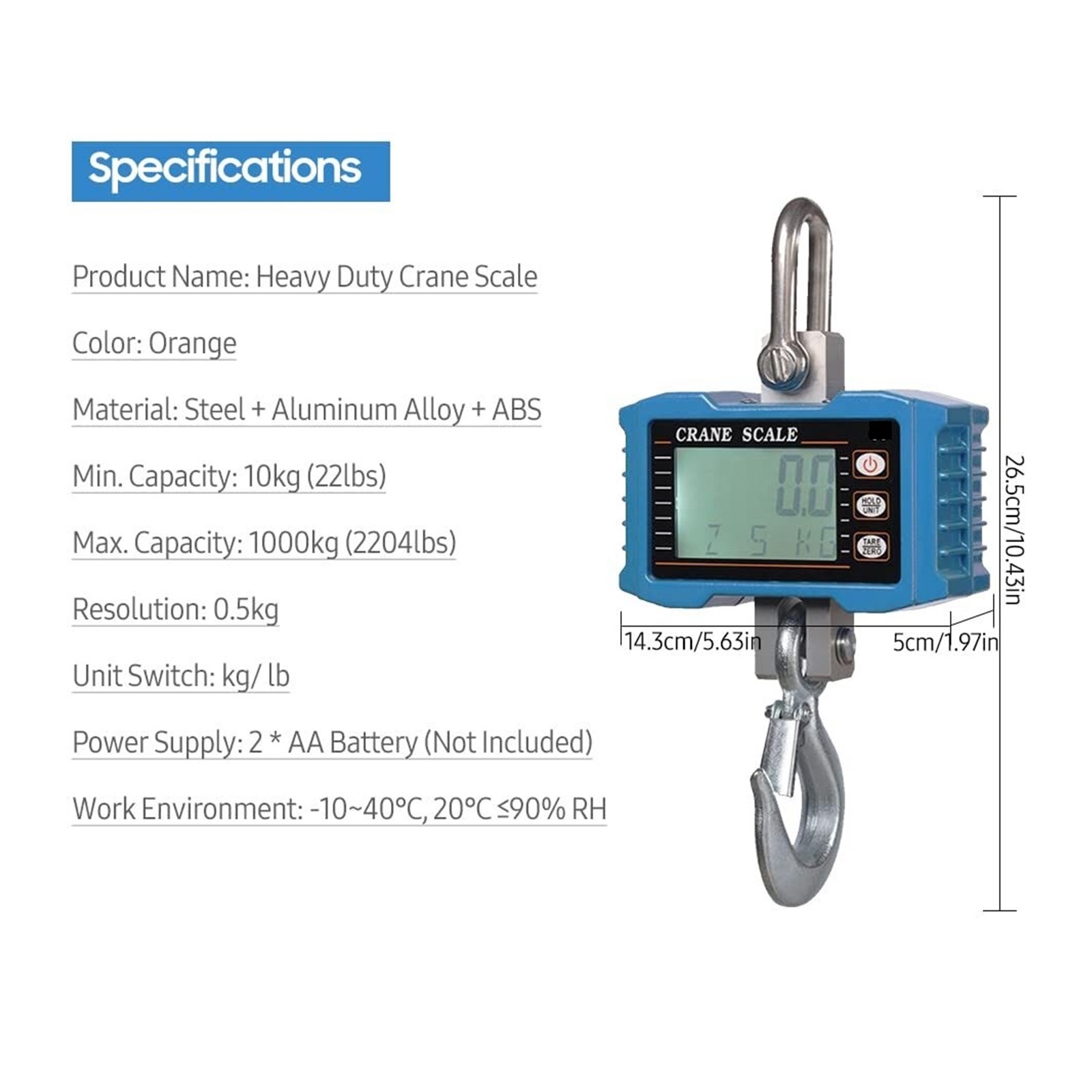 Digital Fish Scale Luggage Scale For Suitcase Weighing 1500kg