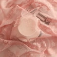 thumbnail image 4 of THD Pixie Floral Lace - Sheer 3 Piece Kitchen Curtains Set, Window Swag Valance + 36 inch Tiers Set (Blush Pink), 4 of 4
