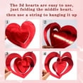 thumbnail image 6 of 16 Pcs Heart Hanging Foil Decorations,Valentine's Day Swirl Red Heart Ornaments,3D Hollow Love Pendants,Double-Sided Glitter Garland,for Wedding Anniversary Birthday Party, 6 of 6