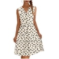 thumbnail image 3 of TaTaai Women Summer Random Print V-Neck Sleeveless Button Front Long Beach Dress Soft Breathable Casual Lightweight for Spring Summer Daily Vacation Outfit Gift, 3 of 7