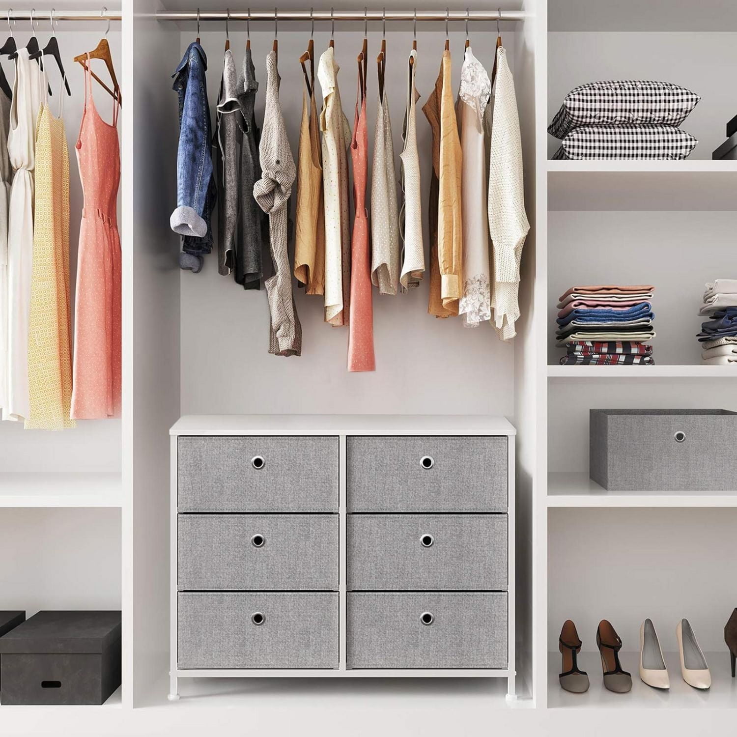 Commode de rangement de table en bois Boutique Home, idéale pour la chambre à coucher, la crèche, le placard ou le dortoir