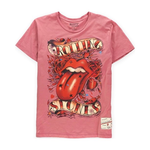 Camiseta gráfica Riff Stars para hombre color rosa pequeña