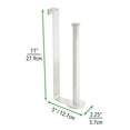 thumbnail image 3 of mDesign Metal Over Tank Toilet Tissue Paper Roll Holder, 2 Rolls - Pearl White, 3 of 6