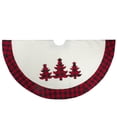 thumbnail image 2 of Northlight 48" White, Red and Black Buffalo Plaid Tree Christmas Tree Skirt, 2 of 4