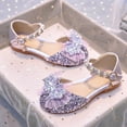 thumbnail image 5 of Mepaouo Girls Dress Shoes Princess Glitter Flower Mary Jane Closed Toe Party Wedding Footwear Purple 5.5, 5 of 9
