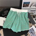 thumbnail image 6 of Joernso Women T-Shirt Shorts Suit Summer Striped Short Sleeves Round Neck Loose Elastic Waist Ladies Casual Tee Short Pants Suit Sports Wear, 6 of 7