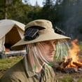thumbnail image 3 of Solar Powered Fan Hat, Wide Sun Hat 2 USB Solar Charging Fans, Upgraded Outdoor Protection Bucket Hat for Fishing Hiking Gardening Beach, 3 of 6