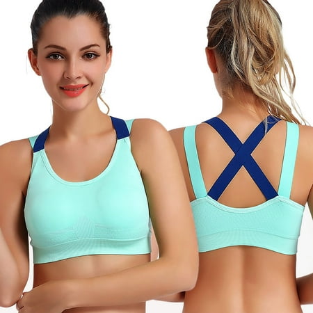 sovlvnd Womens Seamless Wireless Bras Stretch Sport Bra Padded Fitness Tank Tops Workout Gym Yoga Vest Strapless Bra for Women