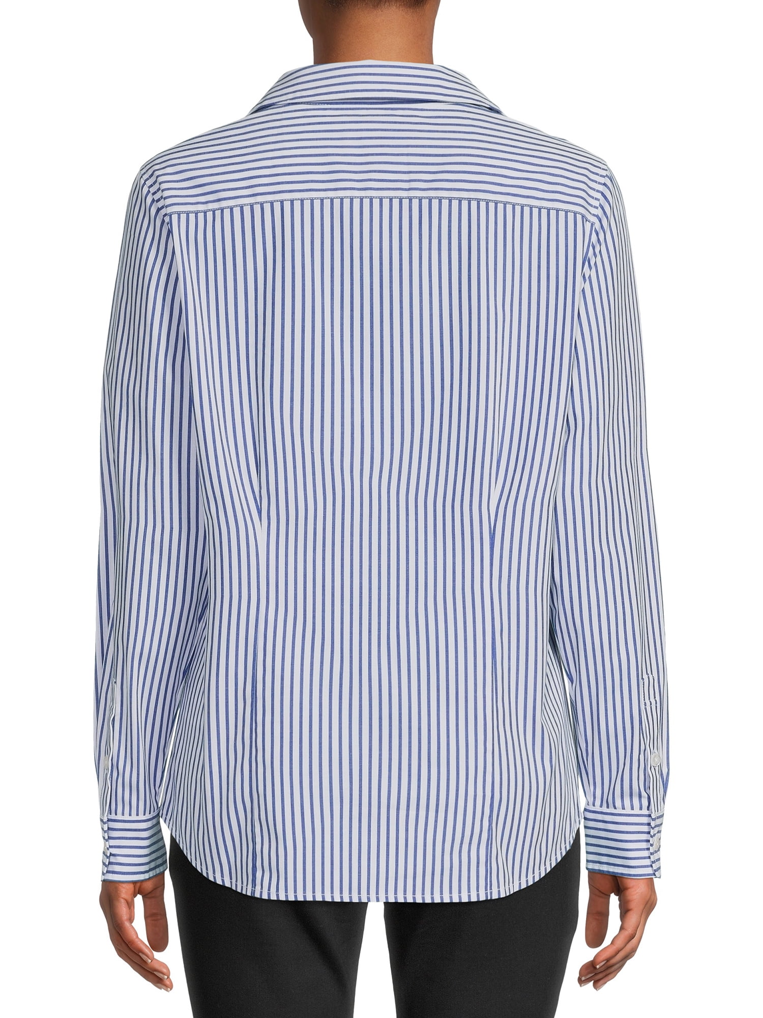 Blu White Blu Women's Striped Button-Front Shirt