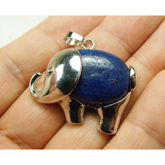 28x35mm Lapis Large Elephant Pendant ForJewelry Making