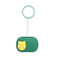 thumbnail image 5 of Lámpara de escritorio Gato de dibujos animados Luz de escritorio LED multifuncional con sacapuntas Cable USB para sala de estudio Dormitorio Oficina Regalo Verde oscuro, 5 of 5