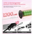 thumbnail image 6 of Electric Callus Remover for Feet(6 Speed), 2 in 1 Electric Foot File Nail Grinder, tisino Rechargeable Electric Foot Callus Remover with Sandpaper Disk and Nail Drill Bits, for Dead Skin-Pink, 6 of 17