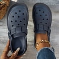 thumbnail image 3 of Rokment Womens Wide Width Clogs Orthopedic Arch Support Garden Shoes Waterproof Non Slip Closed Toe Backless Slippers Comfortable Beach Barefoot Water Sandals Navy Size 8.5, 3 of 7