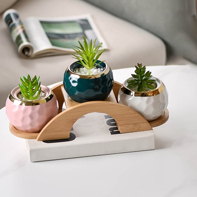 Home Small Flower Rack Ornament Succulent Window Table Balcony Living Room Office Flower Pot Rack Storage Decoration (Arch Bridge Shape) Household Small Flower Rack Ornament Succulent B