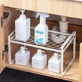 thumbnail image 5 of 2 Pack Pantry Organization Storage Cupboard Shelving Organizer,Under Sink Racks Cabinet Shelf,Kitchen Bathroom Sink Counter Organization Stand, White, 5 of 5