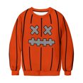 thumbnail image 7 of yoeyez Womens Oversized Sweatshirts Fleece Halloween Crewneck Sweatshirt Comfy Fall Warm Fashion Pullover Tops Gray,M, 7 of 7