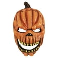 thumbnail image 1 of Disfraz de calabaza aterradora de Halloween para adultos, de látex, 1 of 8