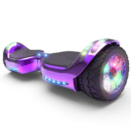 Hoverboard All-Terrain LED Flash Wide All Terrian Wheel with Bluetooth Speaker Dual LED Light Self Balancing Wheel Electric Scooter